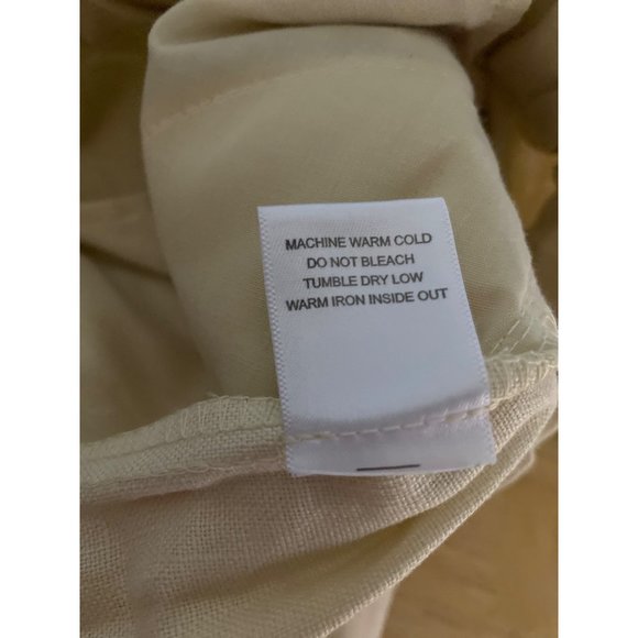 Darcy Pants XS Creamy Beige 100% Linen Ankle Length High Waist Pocket NEW - Picture 8 of 8